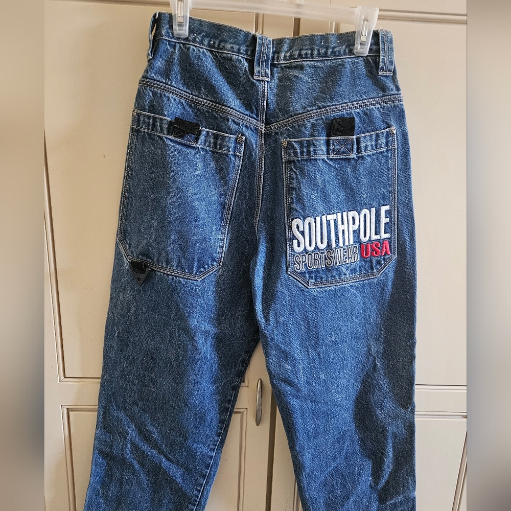 Vintage 90s Southpole Jeans Size 31  Embroidered Baggy Hip Hop Skater